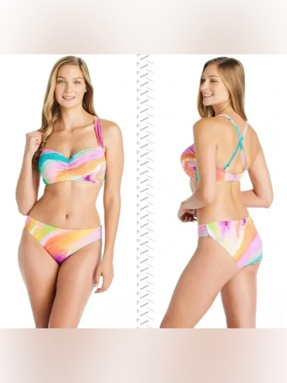 Bleu by Rod Beattie Women's Splash Out Shirred Bikini Top and Bottom